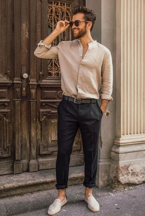 Man Summer Wedding Outfit, Mens Summer Style Classy, Men’s Summer Work Outfits 2024, Smart Summer Outfits Men, Summer Business Casual Men, Mens Summer Date Night Outfit, Business Casual Men’s Summer Fashion, Men’s Old Money Style Summer, Casual Summer Wedding Outfit Men