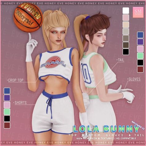 Sm Sims, Ts4 Patreon, Sims 4 Seasons, Low Rise Jean Shorts, Sims 4 Anime, Bunny Hoodie, Lola Bunny, Sims 4 Cc Folder, Free Sims