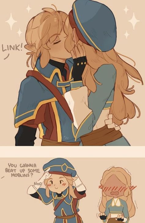 Link kiss zelda and he gonna to kill some moblins lol Clothing Design Sketches Medieval, Legends Of Zelda Fanart, Zelink Fanart Cute, Modern Zelink, Zelda X Link Fanart, The Legend Of Zelda Fanart, Legend Of Zelda Fanart, Link X Zelda, Zelink Fanart