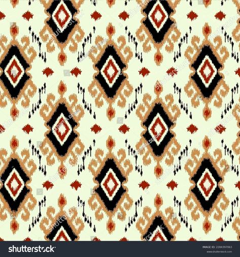 Seamless Ikat Patternabstract Desingwatercolourdamaskdigitalfloralgeometricikatajrakhindianalloverpaisleyafricanzig-zagbatikethnic Pattern Textile Stock Illustration 2284397063 | Shutterstock Background Batik, Illustration Indian, Ajrakh Pattern, Ikat Weaving, Green Ikat, Wallpaper Watercolor, Botanical Flower Art, Fashion Geometric, Boho Color