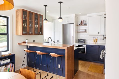 Expanding Kitchen Into Dining Room, Wood Range Hood Cover, Closed Off Kitchen, Kitchen Expansion, Micro Kitchen, Open Concept Kitchen Living Room, Wood Range Hood, Two Tone Kitchen, Seattle Homes