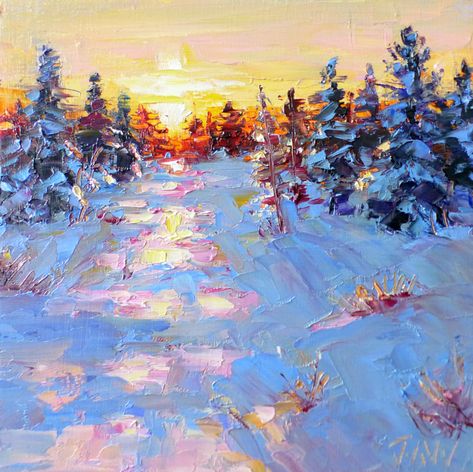 Abstract Winter Art, Christmas Landscape, Painting Snow, Winter Painting, Mom Art, Ethereal Art, Painting Art Projects, Canvas Art Painting, Beautiful Paintings