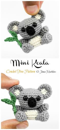 Amigurumi Koala Crochet Free Pattern - Crochet & Knitting Hand Embroidery Patterns Free, Crochet Bear Patterns, Crochet Easter, Animals Toys, Knot Pillow, Crochet Animals Free Patterns, Crochet Amigurumi Free, Stitch Crochet, Crochet Animal Patterns