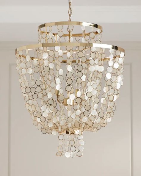 HED5Q Hibiscus Chandelier Chandelier Over Tub, Aged Brass Chandelier, Capiz Shell Chandelier, Bathroom Chandelier, Wall Chandelier, Shell Chandelier, Entryway Lighting, Capiz Shell, 3 Light Chandelier