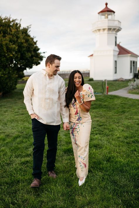 History of barong – history of the Terno dress – Filpiniana Dress – Maria Clara dress – Traditional Filipino clothing – engagement photos – engagement photos posing ideas – image from www.emmasedition.com – copyright @emmasedition Filipiniana Engagement Shoot, Filipino Engagement Photos, Barong Filipiniana, Filipino Wedding Dress, Terno Filipiniana, Maria Clara Dress, Dress For Engagement Photos, Filipino Wedding Traditions, Terno Dress