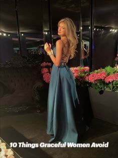 Solo Prom Poses Aesthetic, Tie Back Prom Dress, Blonde Hair Prom Dress, Prom Dresses Blonde Hair, Prom Dress Blonde Hair, Prom Dresses For Blondes, Prom Pics Solo, Prom Night Aesthetic, Ball Dress Aesthetic