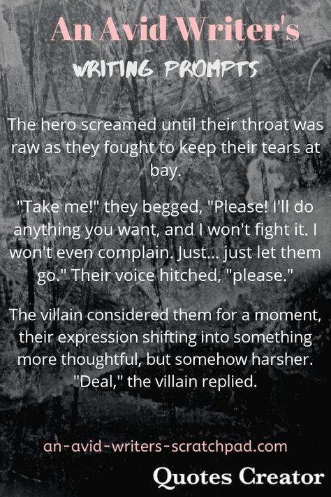 Hero X Villain Prompts Dark, Villain Prompts, Couple Dynamics, Dark Writing, Writer Prompts, Story Help, Hero Villain, Fanfic Ideas, Writing Prompts Funny