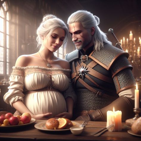 Ciri And Geralt, Geralt And Ciri, The White Wolf, Fantasy Love, Fantasy Story, Viking Warrior, Fantasy Novel, House Of Dragons, White Wolf