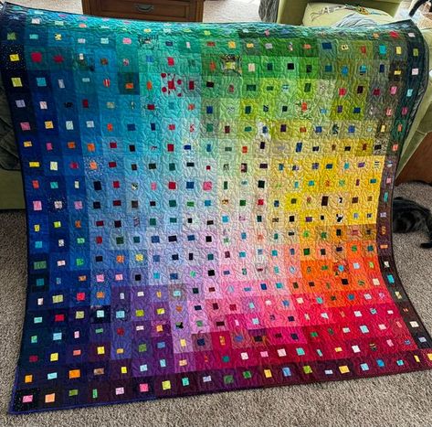 ScrappyGirlsClub | My Colorwash quilt | Facebook Terry Rowland Color Wash Quilt, Color Wash Quilts, Colourwash Quilt, Terry Rowland, Colorwash Quilts, Temperature Quilt, Watercolor Quilt, Quilt As You Go, Scrap Quilt