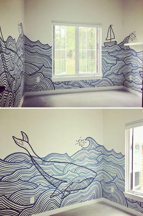 Bathroom Mural, Wall Murals Diy, Nursery Mural, Fabric Wall Hanging, Mural Wall Art, Living Room Interior, New Room, Room Interior, Interior Design Living Room