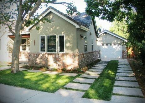 It might be outdated, but I want a ribbon driveway with grass breaks similar to this one.  Add this to the wildflower garden front yard look and you have a cute storybook cottage look. Extend Driveway With Pavers, Driveway Patio Combo, Pavers To Extend Driveway, Extending Driveway Ideas, Ribbon Driveway, Dirt Driveway, House Driveway, Modern Landscape Design Front Yard, Grass Driveway