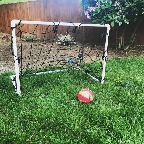 Diy Soccer Goal, Diy Backyard Movie, Diy Vanity Lights, Backyard Movie Theaters, Distressing Painted Wood, Soccer Net, Basket Makeover, Stencils Tutorials, Backyard Movie