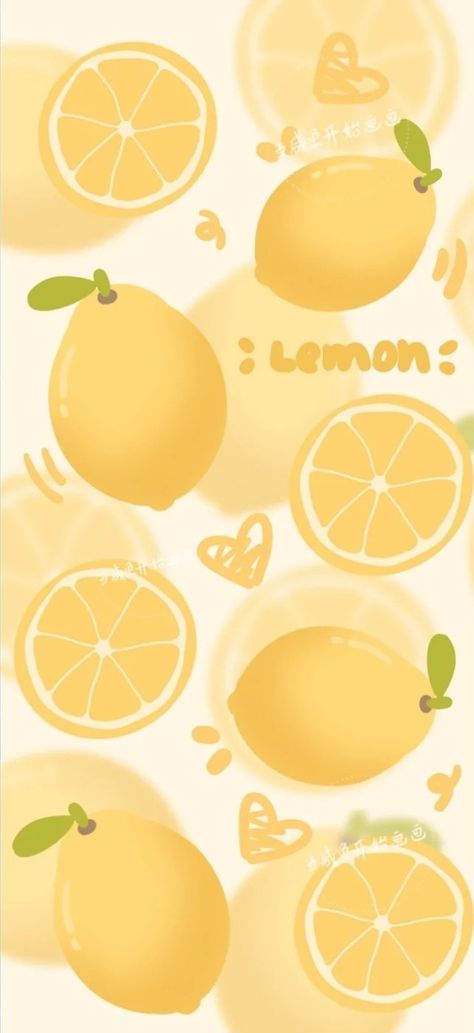 Insta Wallpaper, Lemon Sticker, Lemon Background, Lockscreen Ios, Winter Wallpaper, Inspirational Wallpapers, الرسومات اللطيفة, Aesthetic Anime, Cute Wallpapers