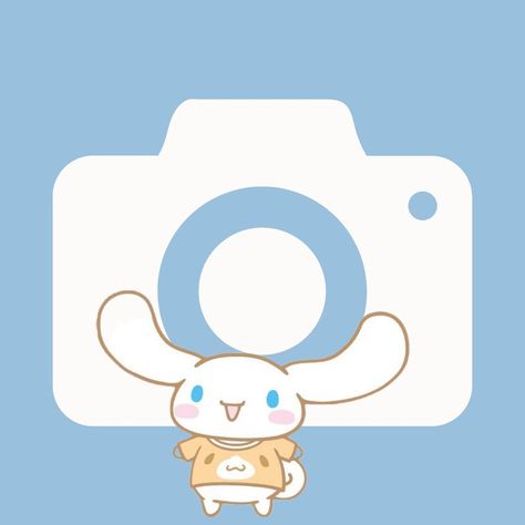 Cinnamoroll Icons For Apps, Blue Camera Icon, Cinnamoroll App Icon, Sanrio App Icons, Cinnamoroll Icon, Hello Kitty Halloween Wallpaper, Kawaii App, Mobile App Icon, Desain Quilling