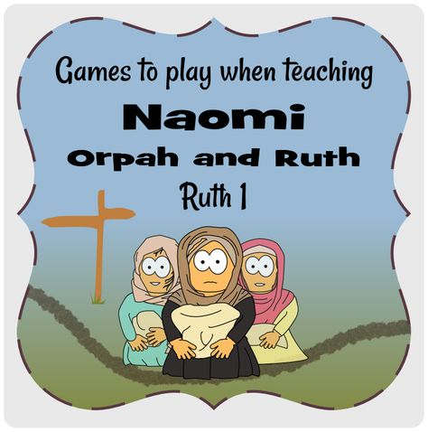 Play / games Naomi, Ruth + Orpah, from Ruth 1 #Jesuswithoutlanguage Ruth Chapter 1, Ruth Bible Craft, Naomi And Ruth, Naomi Bible, Ruth Bible, Ruth And Naomi, Ruth 1, Sunday School Games, Bible Story Crafts