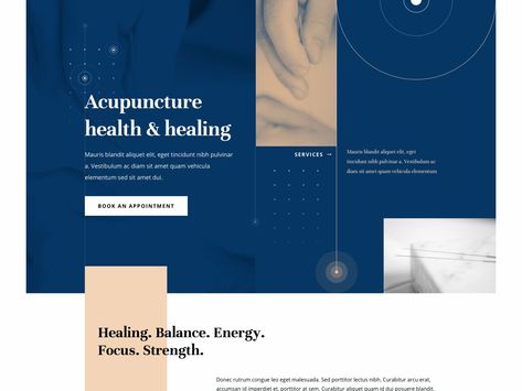 Acupuncture Landing Page Design for Divi nutrition physical therapy medical fitness health care health acupuncture wordpress design homepage business web design ux ui divi landing page website Therapy Images, Therapy Website, Web Design Ux Ui, Landing Page Website, Business Web Design, Health Heal, Child Therapy, Wordpress Design, Elegant Themes