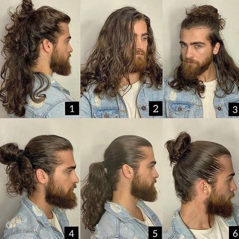 Hair Mens Styles 2021 ❄️️ on Instagram: “Which one do u like 🤔 ? Comment below 👇🏻 ——————————————— • Wanna see more posts like this ? • FOLLOW us @hairmenstyles for more 💎 Tag a…” Men Hair Cuts, Popular Mens Haircuts, Types Of Men, Long Hair Beard, Man Bun Hairstyles, Mens Hairstyles Thick Hair, Výtvarné Reference, Mens Haircuts, Men's Long Hairstyles