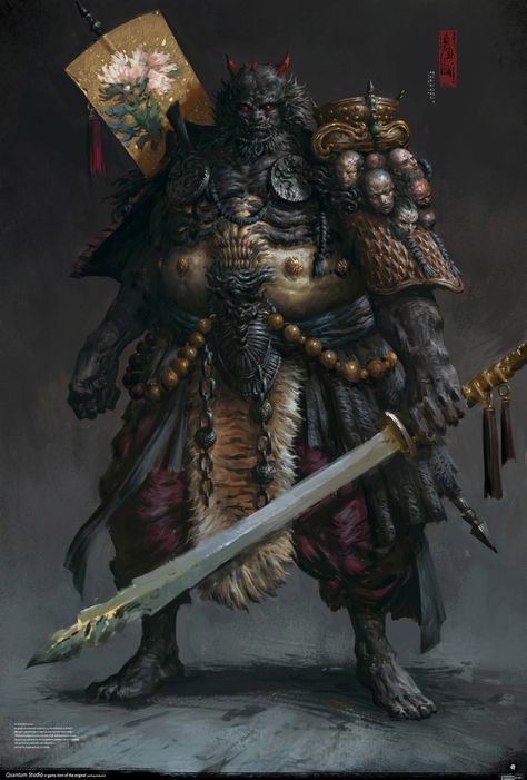 ArtStation - ASURA_04, yang qi917 Guerriero Samurai, Samurai Ninja, Samurai Artwork, Heroic Fantasy, 다크 판타지, Fantasy Monster, Monster Design, Fantasy Warrior, Arte Fantasy