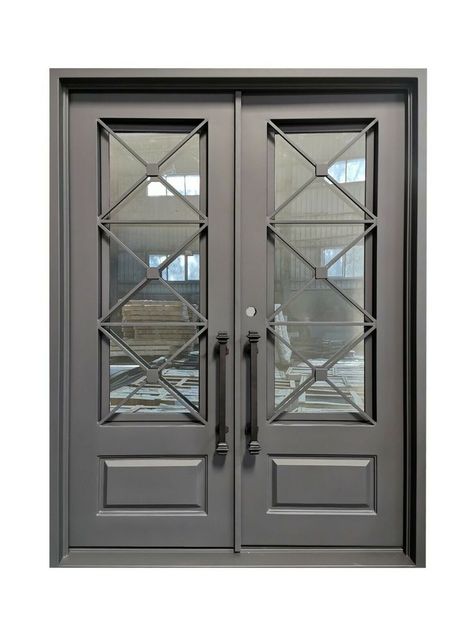 Arched Exterior Doors, Iron Entry Door, Double Front Entry Doors, Modern Entrance Door, Front Door Styles, Steel Front Door, Iron Entry Doors, Metal Doors Design, Modern Entrance