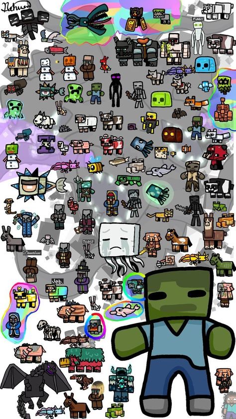 Minecraft Cartoon, Mobs Minecraft, Minecraft Zombie, Retro Games Wallpaper, Creeper Minecraft, Minecraft Drawings, Minecraft Pictures, All Minecraft, Cool Minecraft Creations