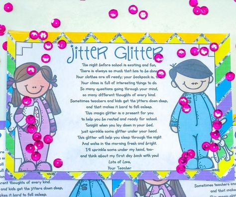 Jitter Glitter, Night Before School, Meet The Teacher, Team Gifts, Free Printable, Special Day, Art Projects, Fun Things To Do, Kindergarten