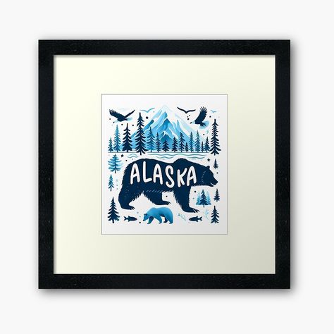 Get my art printed on awesome products. Support me at Redbubble #RBandME: https://www.redbubble.com/i/framed-print/Alaska-Collage-Bear-Fish-Nature-by-HowToCanadian/165474840.AJ1A3?asc=u Fish Nature, Framed Art Print, Alaska, Framed Art Prints, My Art, Awesome Products, Framed Art, Framed Prints, Art Print