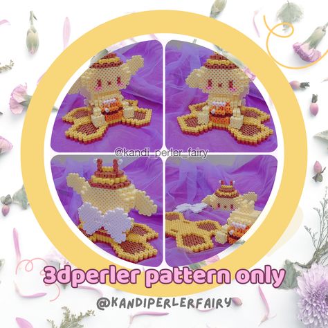 Pom Pom Pudding Doggie Honey Bee – Kandi Perler Fairy Bee Kandi, Perler Beads Pattern, Kandi Perler, Bee Outfit, 3d Perler Bead, Beads Pattern, Perler Patterns, Perler Bead Patterns, Perler Bead