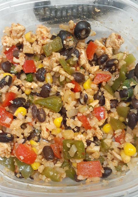 Cauliflower Rice Bowl, Mexican Cauliflower Rice, Weight Watchers Vegetarian, Mexican Cauliflower, Crustless Pizza, Riced Veggies, Rice Bowls Recipes, Hot And Spicy, Prepped Lunches