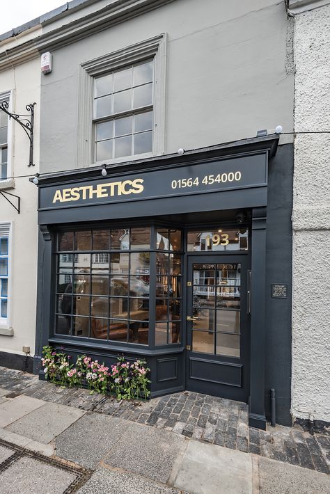 Aesthetics Hair Salon, Henley-in-Arden. #hairdressers #aesthetics #aestheticshairsalons #aestheticshenleyinarden #henleyinarden #hairhenleyinarden #hairdressershenleyinarden #warwickshire #warwick #westmidlands #solihull Paris Hair Salon, Salon Entrance Ideas Outside, Hair Salon Exterior Design, Hair Salon Retail Display Ideas, Hairdresser Aesthetic Salon, Hair Salon Exterior, Salon Exterior Design, Salon Retail Display Ideas, Aesthetic Hair Salon