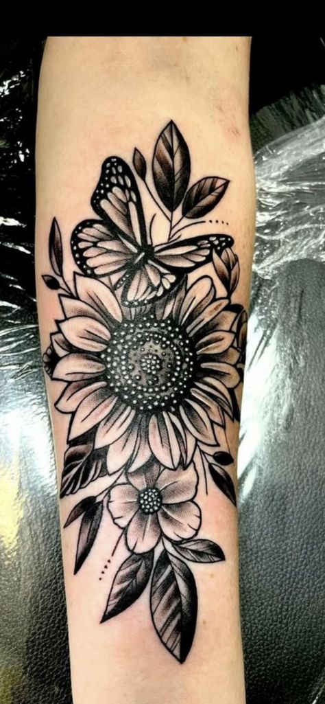 Tatto Sleeve, Sunflower Tattoos, Tattoos For Women Flowers, Creative Tattoos, Wrist Tattoos, Beauty Secrets, Body Art Tattoos, I Tattoo, Sleeve Tattoos