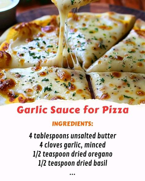 Garlic Butter Sauce For Pizza, Garlic Dipping Sauce For Pizza, Garlic Sauce For Pizza, Sauce For Pizza, Dried Basil, Pizza Ingredients, Garlic Butter Sauce, Garlic Sauce, Appetizer Dips