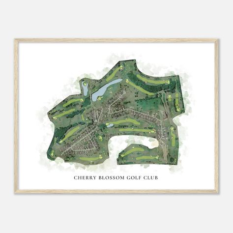 Cherry Blossom Golf Club, Kentucky Classic Watercolor Map Golfer Gift, Golf Wall Art, Golf Poster Print, Course Layout - Etsy Golf Home Decor, Golf Wall Art, Golf Poster, Golf Decor, Augusta National Golf Club, Wolf Creek, Authentic Beauty, Watercolor Map, Personalized Golf