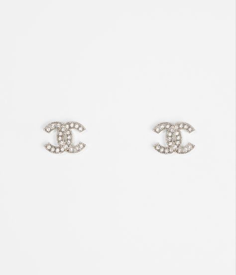 Earrings Chanel, Silver Crystal Earrings, Mode Chanel, Chanel Store, Fashion Chanel, Chanel Official, Chanel Official Website, Couture Mode, Chanel Earrings