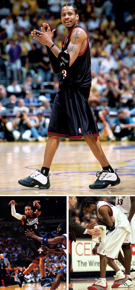 History of Allen Iverson Reebok Shoes | Nice Kicks Allen Iverson Crossover, Iverson Shoes, Basketball Conditioning, Allen Iverson The Answer, Nba Superstars, Chris Webber, Reebok Sneaker, Black Jesus, Football Tips