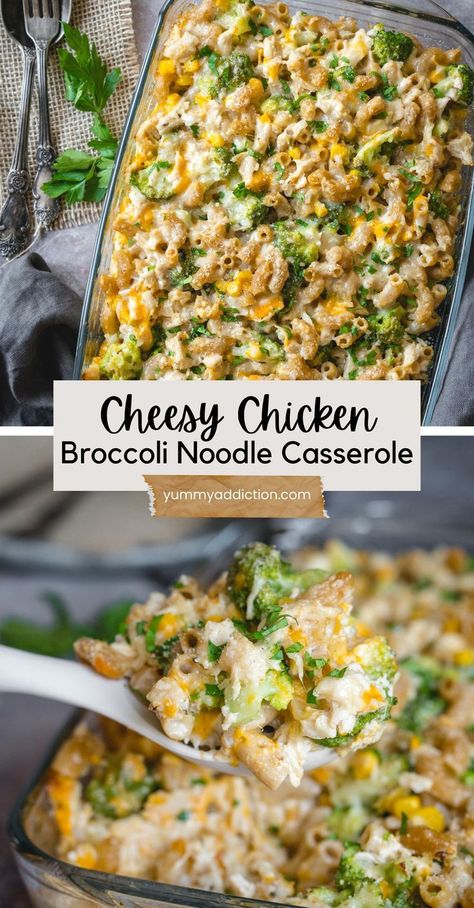 Chicken and Broccoli Pasta Bake Chicken Broccoli Noodle Casserole, Broccoli Noodle Casserole, Chicken And Broccoli Pasta Bake, Casserole With Cheese, Chicken And Broccoli Pasta, Broccoli Pasta Bake, Cheesy Chicken Broccoli, Chicken And Broccoli, Broccoli Pasta