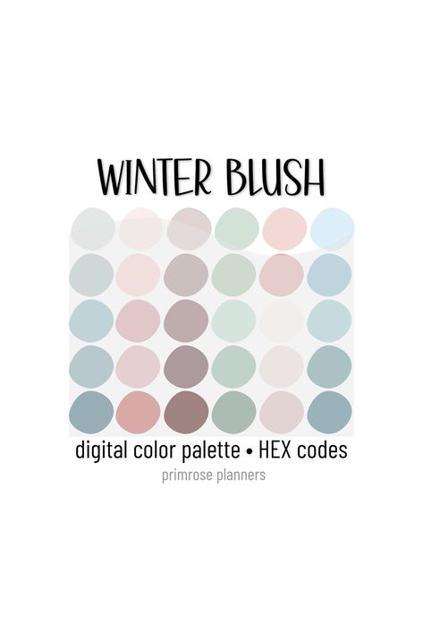 Winter Pallet Color, Soft Winter Color Palette, Color Palette Winter, Aesthetic Color Palettes, Winter Colour Palette, Color Palette Hex Codes, Digital Color Palette, Soft Color Palette, Winter Colours