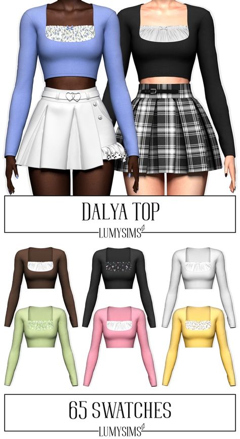 Blahberry Pancake Cc, Sims 4 Cc Female Tops, Sims 4 Cc Tops Patreon, Sims 4 Cc Shirts, Sims 4 Shirts, Clothes Cc, Feminine Clothing, Cc Sims4, Free Sims 4