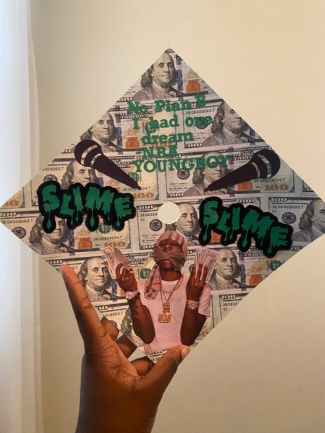 Nba Youngboy Graduation Cap, Youngboy Graduation Cap, Boy Graduation, Grad Outfits, Graduation Cap Decoration Diy, Graduation Favors, Graduation Cap Toppers, Graduation Cap Designs, Cap Decorations