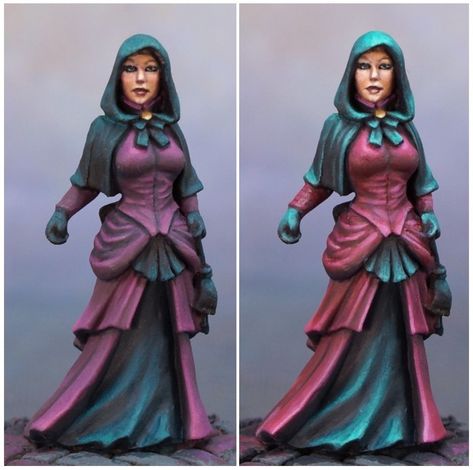 Increasing Contrast Wizard Miniatures, Miniature Figures Fantasy, Steampunk Miniatures, Person Writing, Painting Figurines, Reaper Miniatures, Miniature Gaming, Dungeons And Dragons Miniatures, D&d Miniatures