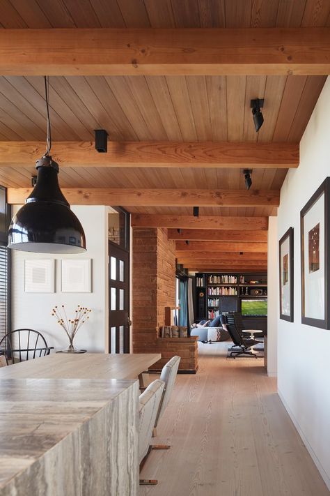 Exposed Wood Ceilings, Contemporary Penthouse, Exposed Beams Ceiling, Douglas Fir Flooring, Wood Plank Ceiling, Cabin Floor, Wood Beam Ceiling, Wood Ceiling, Penthouse Apartment