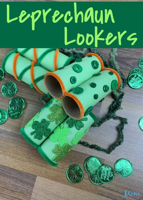 Fun Leprechaun Lookers Craft to Help Find those Sneaky Leprechauns! - Mom Does Reviews Leprechaun Lookers Craft, March Break Crafts, Leprechaun Lookers, Leprechaun Pranks, Leprechaun Preschool, Leprechaun Activities, Leprechaun Hunt, Leprechaun Tricks, Camp Themes