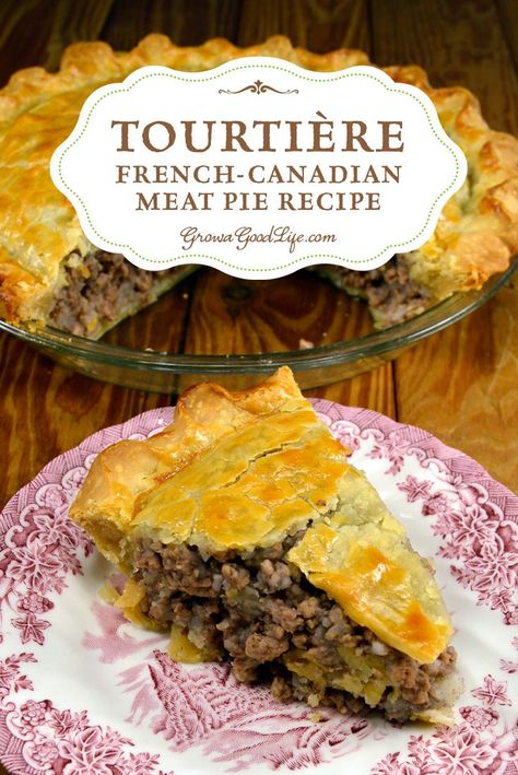 Homemade Meat Pies Recipes, Tortiere Recipe, French Canadian Meat Pie Recipe, Canadian Meat Pie Recipe, Canadian Meat Pie, French Meat Pie, French Meat, Canadian Christmas, Meat Pie Recipe