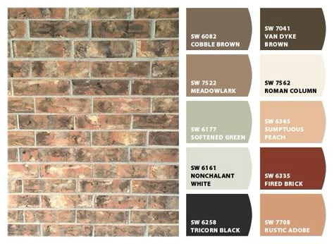 Brick Color Combinations, Garage Paint Colors Exterior, Brown Brick Exterior Color Scheme, Beige Brick House Exterior Color Schemes, Brown Brick House Exterior Color Schemes, Tan Brick House Exterior Color Schemes, Brown Brick House Exterior, Brick House Exterior Colors Schemes, Brown Brick Exterior