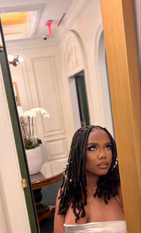 @jastalkslaw on Instagram Locs With Layers, Jet Black Locs On Black Women, Loc Baddie, Straight Locs, Loc Tips, Black Women In Luxury, Women In Luxury, Locs Black Women, Long Locs