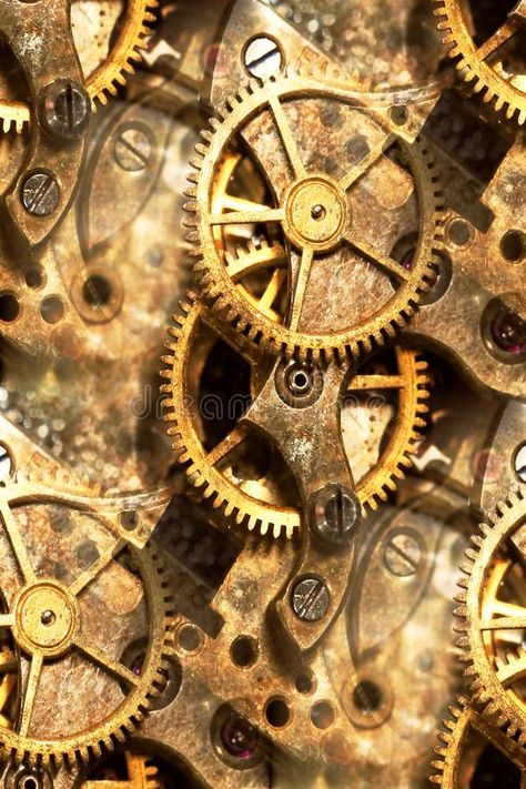 Clockwork gears abstract. Vintage watch parts as abstract , #AD, #abstract, #gears, #Clockwork, #parts, #watch #ad Steampunk Birds, Album Illustration, Steampunk Background, Steampunk Artwork, Watch Reference, Clock Gears, Arte Steampunk, Gear Wheels, Rustic Industrial Decor