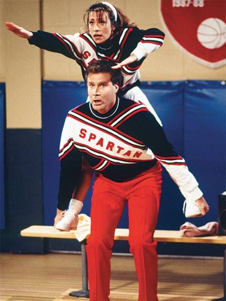 No. 24: Will Ferrell and Cheri Oteri as Spartan Cheerleaders (1995) Spartan Cheerleader Costume, Snl Spartan Cheerleaders, Spartan Cheerleaders, Cheri Oteri, Best Of Snl, Snl Characters, Van Down By The River, Snl Funny, Billy Oxberg