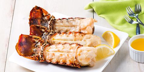 Spiny Lobster Recipe, Baked Lobster Tails, Entrees Recipes, Sweet Cream Butter, Grilled Lobster Tail, Spiny Lobster, Seasoned Butter, Lobster Recipes Tail, Grilled Lobster