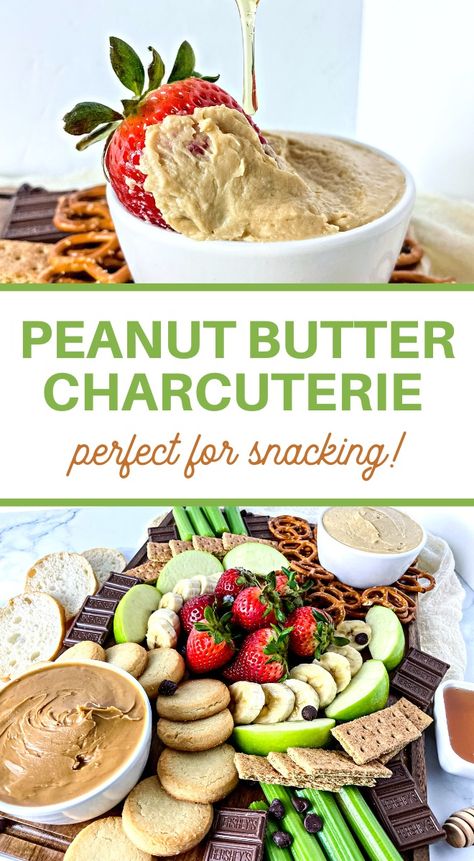 Charcuterie Peanut Butter Board Recipe - 3 Boys and a Dog Peanut Butter Board, Butter Board Recipe, Pb Snacks, Potato Frittata Recipes, Butter Board, Peanut Butter Dip, Banana Butter, Peanut Butter Snacks, Peanut Butter Pretzel