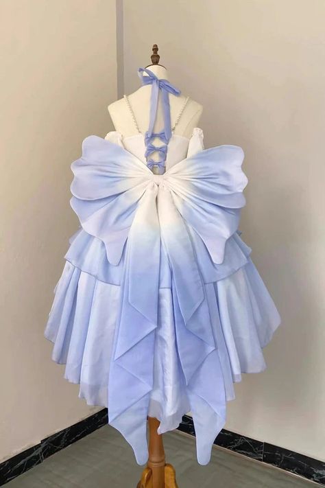 Blue Fancy Outfits, Princess Clothes Aesthetic, Blue Magical Girl, Water Themed Outfits, Cute Blue Outfits, Water Dress, Magical Girl Outfit, Magic Dress, Crop Top Dress