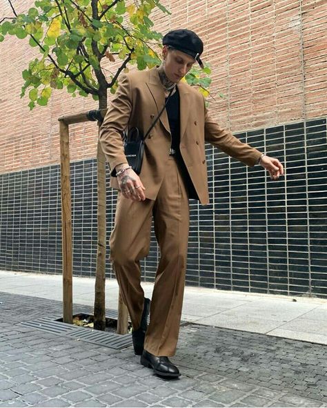 Prom Outfit Male, Aesthetic Suits Mens Fashion, Prom Male Outfits, Prom Outfit Men, Suits Men Aesthetic, Male Prom Outfits, Male High Fashion, Avant Garde Fashion Male, Mens Prom Outfit